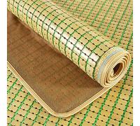 Summer Bamboo Sleeping Mat - Folding Cooling Cushion & Breathable Mahjong Mat - Soft Chair & Mattress Pad - Natural Bamboo Extra Comfort 55x130cm (1.8x4.26ft) for Relaxation & Sleep