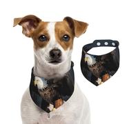 Summer Bandanas for Dogs 3D Bald Eagle Dog Bandanas Washable Adjustable Dog Triangle Scarf Bibs Cute Pet Bibs for Medium Large Dogs Puppy and Cats Small