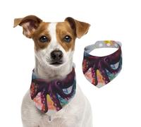 Summer Bandanas for Dogs Abstract Colorful Octopus Dog Bandanas Washable Adjustable Dog Triangle Scarf Bibs Cute Pet Bibs for Medium Large Dogs Puppy and Cats Small