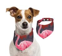 Summer Bandanas for Dogs Abstract Flamingo Dog Bandanas Washable Adjustable Dog Triangle Scarf Bibs Cute Pet Bibs for Medium Large Dogs Puppy and Cats Medium