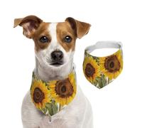 Summer Bandanas for Dogs Alluring Sunflowers Summer Dog Bandanas Washable Adjustable Dog Triangle Scarf Bibs Cute Pet Bibs for Medium Large Dogs Puppy and Cats Medium
