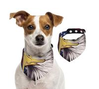 Summer Bandanas for Dogs America Us Flag Bald Eagle Dog Bandanas Washable Adjustable Dog Triangle Scarf Bibs Cute Pet Bibs for Medium Large Dogs Puppy and Cats Small