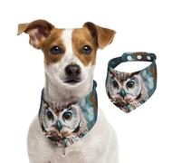 Summer Bandanas for Dogs Animal Cute Owl Dog Bandanas Washable Adjustable Dog Triangle Scarf Bibs Cute Pet Bibs for Medium Large Dogs Puppy and Cats Large