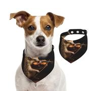Summer Bandanas for Dogs Animal Hedgehog Music Violin Dog Bandanas Washable Adjustable Dog Triangle Scarf Bibs Cute Pet Bibs for Medium Large Dogs Puppy and Cats Small