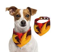 Summer Bandanas for Dogs Autumn Leaves Maple1 Dog Bandanas Washable Adjustable Dog Triangle Scarf Bibs Cute Pet Bibs for Medium Large Dogs Puppy and Cats Large