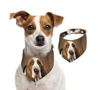 Summer Bandanas for Dogs Basset Hound Dog Bandanas Washable Adjustable Dog Triangle Scarf Bibs Cute Pet Bibs for Medium Large Dogs Puppy and Cats Medium