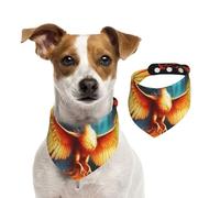 Summer Bandanas for Dogs Beautiful Phoenix Dog Bandanas Washable Adjustable Dog Triangle Scarf Bibs Cute Pet Bibs for Medium Large Dogs Puppy and Cats Medium