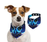 Summer Bandanas for Dogs Blue Owl Dog Bandanas Washable Adjustable Dog Triangle Scarf Bibs Cute Pet Bibs for Medium Large Dogs Puppy and Cats Small