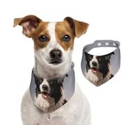 Summer Bandanas for Dogs Border Collie Dog Bandanas Washable Adjustable Dog Triangle Scarf Bibs Cute Pet Bibs for Medium Large Dogs Puppy and Cats Medium