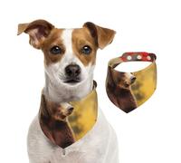 Summer Bandanas for Dogs Brown Bear in Autumn Dog Bandanas Washable Adjustable Dog Triangle Scarf Bibs Cute Pet Bibs for Medium Large Dogs Puppy and Cats Small
