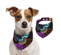 Summer Bandanas for Dogs Butterfly On Beautiful Flower Dog Bandanas Washable Adjustable Dog Triangle Scarf Bibs Cute Pet Bibs for Medium Large Dogs Puppy and Cats Medium