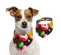 Summer Bandanas for Dogs Colorful Candy Dog Bandanas Washable Adjustable Dog Triangle Scarf Bibs Cute Pet Bibs for Medium Large Dogs Puppy and Cats Large