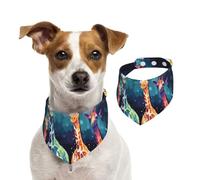 Summer Bandanas for Dogs Colorful Giraffe Fans Lovers Dog Bandanas Washable Adjustable Dog Triangle Scarf Bibs Cute Pet Bibs for Medium Large Dogs Puppy and Cats Medium