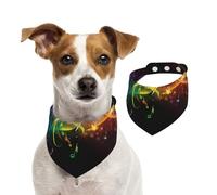 Summer Bandanas for Dogs Colorful Music Notes Dog Bandanas Washable Adjustable Dog Triangle Scarf Bibs Cute Pet Bibs for Medium Large Dogs Puppy and Cats Medium