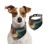 Summer Bandanas for Dogs Cruise Ship Dog Bandanas Washable Adjustable Dog Triangle Scarf Bibs Cute Pet Bibs for Medium Large Dogs Puppy and Cats Small