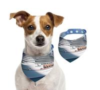 Summer Bandanas for Dogs Cruise Ships Dog Bandanas Washable Adjustable Dog Triangle Scarf Bibs Cute Pet Bibs for Medium Large Dogs Puppy and Cats Medium
