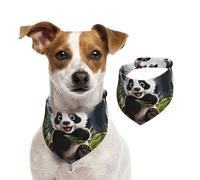 Summer Bandanas for Dogs Cute Animal Panda Dog Bandanas Washable Adjustable Dog Triangle Scarf Bibs Cute Pet Bibs for Medium Large Dogs Puppy and Cats Large
