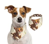 Summer Bandanas for Dogs Cute Baby Jaguar Dog Bandanas Washable Adjustable Dog Triangle Scarf Bibs Cute Pet Bibs for Medium Large Dogs Puppy and Cats Large