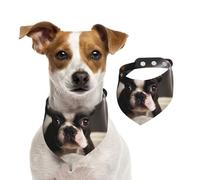 Summer Bandanas for Dogs Cute Boston Terrier Dog Bandanas Washable Adjustable Dog Triangle Scarf Bibs Cute Pet Bibs for Medium Large Dogs Puppy and Cats Small
