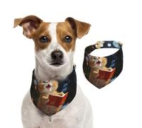 Summer Bandanas for Dogs Cute Cat Sing Christmas Carols Dog Bandanas Washable Adjustable Dog Triangle Scarf Bibs Cute Pet Bibs for Medium Large Dogs Puppy and Cats Small
