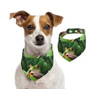Summer Bandanas for Dogs Cute Frog Dog Bandanas Washable Adjustable Dog Triangle Scarf Bibs Cute Pet Bibs for Medium Large Dogs Puppy and Cats Large