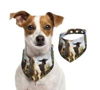 Summer Bandanas for Dogs Cute Goat Dog Bandanas Washable Adjustable Dog Triangle Scarf Bibs Cute Pet Bibs for Medium Large Dogs Puppy and Cats Large