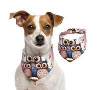 Summer Bandanas for Dogs Cute Owls Dog Bandanas Washable Adjustable Dog Triangle Scarf Bibs Cute Pet Bibs for Medium Large Dogs Puppy and Cats Large