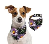 Summer Bandanas for Dogs Daisy Plants Dog Bandanas Washable Adjustable Dog Triangle Scarf Bibs Cute Pet Bibs for Medium Large Dogs Puppy and Cats Large