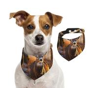 Summer Bandanas for Dogs Deers Picture Dog Bandanas Washable Adjustable Dog Triangle Scarf Bibs Cute Pet Bibs for Medium Large Dogs Puppy and Cats Large
