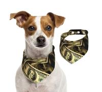 Summer Bandanas for Dogs Dollar Sign Money Dog Bandanas Washable Adjustable Dog Triangle Scarf Bibs Cute Pet Bibs for Medium Large Dogs Puppy and Cats Medium