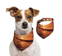 Summer Bandanas for Dogs Dusk Tropical Beach Palm Dog Bandanas Washable Adjustable Dog Triangle Scarf Bibs Cute Pet Bibs for Medium Large Dogs Puppy and Cats Small