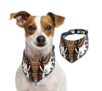Summer Bandanas for Dogs Elephant Pattern Dog Bandanas Washable Adjustable Dog Triangle Scarf Bibs Cute Pet Bibs for Medium Large Dogs Puppy and Cats Large