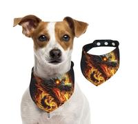 Summer Bandanas for Dogs Fire Chinese Dragon Dog Bandanas Washable Adjustable Dog Triangle Scarf Bibs Cute Pet Bibs for Medium Large Dogs Puppy and Cats Small