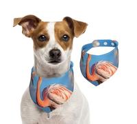 Summer Bandanas for Dogs Flamingo in Water Ripple Dog Bandanas Washable Adjustable Dog Triangle Scarf Bibs Cute Pet Bibs for Medium Large Dogs Puppy and Cats Large