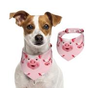Summer Bandanas for Dogs Funny Pink Pig Face Dog Bandanas Washable Adjustable Dog Triangle Scarf Bibs Cute Pet Bibs for Medium Large Dogs Puppy and Cats Small