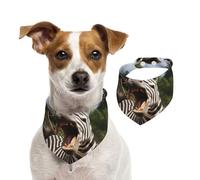 Summer Bandanas for Dogs Funny Zebra Dog Bandanas Washable Adjustable Dog Triangle Scarf Bibs Cute Pet Bibs for Medium Large Dogs Puppy and Cats Large