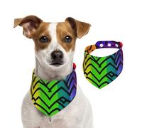 Summer Bandanas for Dogs Gay Pride Rainbow Pattern Dog Bandanas Washable Adjustable Dog Triangle Scarf Bibs Cute Pet Bibs for Medium Large Dogs Puppy and Cats Large