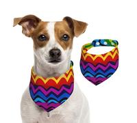 Summer Bandanas for Dogs Gay Pride Rainbow Pattern1 Dog Bandanas Washable Adjustable Dog Triangle Scarf Bibs Cute Pet Bibs for Medium Large Dogs Puppy and Cats Medium
