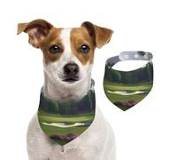Summer Bandanas for Dogs Golf Course Dog Bandanas Washable Adjustable Dog Triangle Scarf Bibs Cute Pet Bibs for Medium Large Dogs Puppy and Cats Medium