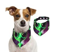 Summer Bandanas for Dogs Green Alien1 Dog Bandanas Washable Adjustable Dog Triangle Scarf Bibs Cute Pet Bibs for Medium Large Dogs Puppy and Cats Large