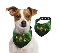 Summer Bandanas for Dogs Green Christmas Tree Dog Bandanas Washable Adjustable Dog Triangle Scarf Bibs Cute Pet Bibs for Medium Large Dogs Puppy and Cats Small