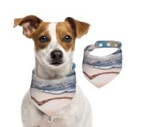 Summer Bandanas for Dogs Heart Shape Romantic Beach Dog Bandanas Washable Adjustable Dog Triangle Scarf Bibs Cute Pet Bibs for Medium Large Dogs Puppy and Cats Small