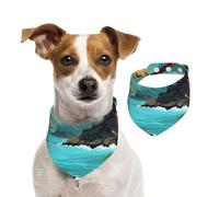 Summer Bandanas for Dogs Hello Hawaii Dog Bandanas Washable Adjustable Dog Triangle Scarf Bibs Cute Pet Bibs for Medium Large Dogs Puppy and Cats Medium