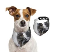 Summer Bandanas for Dogs Howling Wolf Dog Bandanas Washable Adjustable Dog Triangle Scarf Bibs Cute Pet Bibs for Medium Large Dogs Puppy and Cats Small