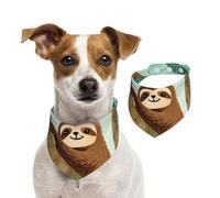 Summer Bandanas for Dogs Hug Tree Sloth Dog Bandanas Washable Adjustable Dog Triangle Scarf Bibs Cute Pet Bibs for Medium Large Dogs Puppy and Cats Small