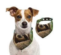 Summer Bandanas for Dogs Hug Tree Sloth Dog Bandanas Washable Adjustable Dog Triangle Scarf Bibs Cute Pet Bibs for Medium Large Dogs Puppy and Cats Medium