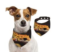 Summer Bandanas for Dogs Leopard Little Gecko Dog Bandanas Washable Adjustable Dog Triangle Scarf Bibs Cute Pet Bibs for Medium Large Dogs Puppy and Cats Small