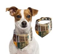 Summer Bandanas for Dogs Lisbon Tram Dog Bandanas Washable Adjustable Dog Triangle Scarf Bibs Cute Pet Bibs for Medium Large Dogs Puppy and Cats Large