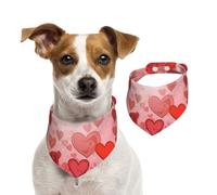 Summer Bandanas for Dogs Love Heart Shape Dog Bandanas Washable Adjustable Dog Triangle Scarf Bibs Cute Pet Bibs for Medium Large Dogs Puppy and Cats Medium