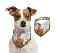 Summer Bandanas for Dogs Lovely Corgi Dog Bandanas Washable Adjustable Dog Triangle Scarf Bibs Cute Pet Bibs for Medium Large Dogs Puppy and Cats Small